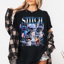 Stitch Marškinėliai, Disney Lilo Ir Stitch Marškinėliai, Lilo Stitch Filmas 2025, Disney Dovana 3XL