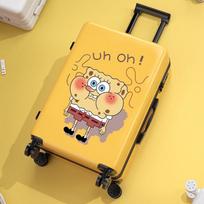 SpongeBob Geltonas 26 colių PVC kelioninis lagaminas su slaptažodžio užraktu