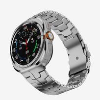 Titano Oranžinė Metalinė Apyrankė Samsung Galaxy Watch Ultra 47mm 2025 Nerūdijančio Plieno Metalinis Apyrankės Dirželis GALAXY ultra 7 47MM Galaxy Ultra 47mm sidabras