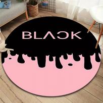 Blackpink Round Area Rug,Carpet Rug for Living Room Bedroom Sofa Playroom Decor,Non-slip Floor Mat 80cmx80cm