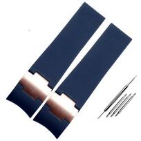 ONESilicone Rubber Watchband 22mm Curved for Ulysse Nardin DIVER 263 Strap Black Brown Blue 25*12mm Raised Waterproof Watch BandMN 22mm