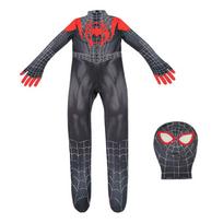 Anime Vaikų Cosplay Kostiumai Miles Morales Žmogus-voras Kombinezonas Vyrams Moterims Superherojus Helovinas Glaudžiai priglundantys Drabužiai 100