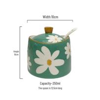 Luxurious High-Value Ceramic Seasoning Jars: Heat-Resistant Lard, Chili Oil, Sugar & Salt Containers for Home Kitchen.