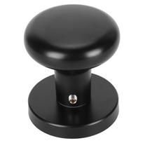 Door Knob Black Round Handle Keyless Locking Zinc Alloy Privacy Function Easy Install Interior Ball Handle for Bedroom