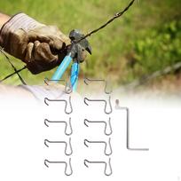 10 vienetų tvoros įtempiklis, dygliuotos vielos suktukas, sodui, žemės ūkiui 10pcs and 1 wrench
