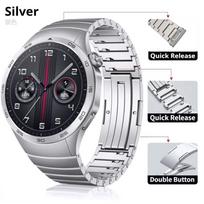 Originalus Metalinis Titano Dirželis Be Tarpo Huawei Watch GT6 Pro 46mm Prabangus Apyrankė Huawei Watch GT 6 46mm Specializuotas Greito Atsegimo Laikrodžio Dirželis HUAWEI WATCH GT6 46mm sidabras