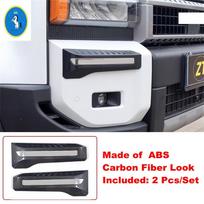 Automobilio priekinio buferio rūko žibintų žibintų antakių rėmo dekoratyvinė apdailos detalė Priedai Toyota Land Cruiser 250 Prado LC250 2024 2025 Black Style