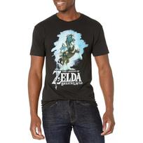 Nintendo Vyriški marškinėliai Zelda Breath of The Wild Link Epona Pozuojantis S juoda