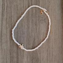 Jūros baseino jūrų žvaigždės karoliai - Banglenčių ir paplūdimio Boho cirkonio jūrų žvaigždės vėžlio karoliukų chokerio karoliai, reguliuojami karoliai, dovanų vandenynas black