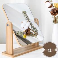 Aige Large Wooden Rotating Folding Makeup Mirror