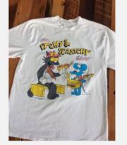Simpsonai-Niežulis ir Drasklys Šou Marškinėliai Unisex Tee S-5XL Unisex Marškinėliai XXXXL