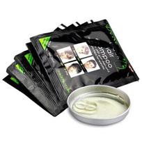 Dexe Natural Black Hair Dye Wash - Ten-Pack Comb for Gray Coverage, Gentle on Hair 25ml x 10 Pack juoda
