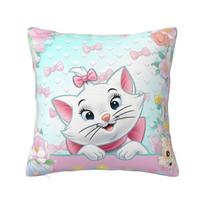 Individualus Anime Disney Katytės Mariės Pagalvės Užvalkalas Animacinis Kawaii Minkštas Nordic Mėtomas Pagalvės Dekoras Namams 12x12Inch