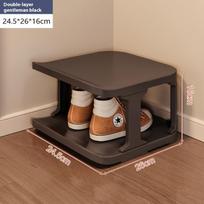 A multi-layer plastic shoe rack with large storage capacity, designed for use in homes and dormitories