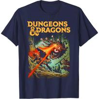 Dungeons & Dragons Strike The Beholder T-Shirt Classic RPG Game Printed Shirt Men Crewneck Cotton Short Sleeve Summer Streetwear S