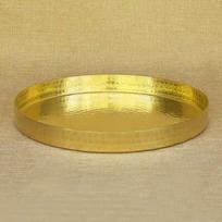 Multiple Sizes Round Shape Brass Fruit Tray,Retro Engraving Hammer Texture Home Cheese Food Plate,Snack Disc Table Decoration 12cm geltona