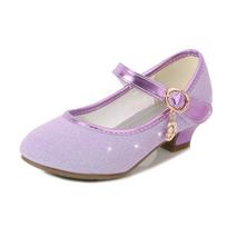 Batai princesėms mergaitėms Little Girl Crystal Odiniai batai Nauji vaikiški basutės 26 sidabras