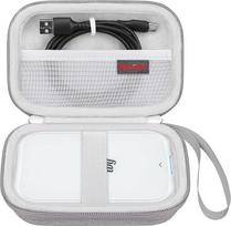 "Elonbo" dėklas "Canon Ivy Mini/Canon Ivy 2 Mini Photo Printer", "Canon Ivy CLIQ+ CLIQ 2 CLIQ+2" nešiojamojo "Bluetooth" momentinių fotoaparatų spausdintuvo dėklas, tinklinis krepšys, tinkamas fotopopieriaus kabeliui, pilkas