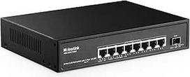 "MokerLink" 8 prievadų 2.5 Gigabit PoE komutatorius su 10G SFP, 8 x 2.5G Ethernet prievadai, 8 prievadų PoE IEEE802.3af/at, 120 W, suderinamas su 10/100/1000Mbps, nevaldomas sieninis tinklo komutatorius be ventiliatoriaus