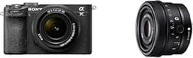 "Sony Alpha 7C II" beveidrodis viso kadro fotoaparatas su SEL2860 ir SEL50F25G (33 MP, realaus laiko automatinis fokusavimas, 10 BPS, 4K vaizdo įrašas, pasukamas LCD jutiklinis ekranas), juodas