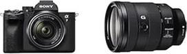 "Sony Alpha 7 IV" beveidrodis pilno kadro fotoaparatas ekspertams, įskaitant SEL2870 (33 MP, fokusavimas realiuoju laiku, 10 Fps, 4K 60p vaizdo įrašas, jutiklinis ekranas) + 24105G