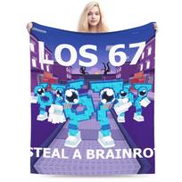 67 Six Seven 6-7 Funny Italian Brainrot Kids Blankets  Super Soft Print Plush For Children Flannel Bedspread Bed Cover 30x40in