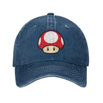 Super Mario Raudonas Grybas Vyrai Moterys Beisbolo Kepuraitės Dėvėtos Išplautos Kepurės Skrybėlė Klasikinė Lauko Struktūros Neturinti Minkšta Kepurė Nuo Saulės as shown