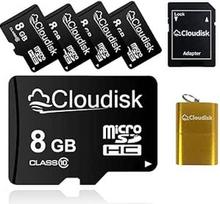 5 pakuotės 8GB Micro SD kortelė 8GB MicroSD atminties kortelė Class10 su SD adapterio kortelių skaitytuvu, didmeninė prekyba 5vnt