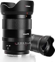 7artisans 50 mm F1.8 automatinio fokusavimo objektyvas Standartinis "Sony E-Mount" viso kadro objektyvas Veido / akių aptikimas, skirtas "Sony A5000 A5100 A6300 A6500 NEX-5T A7III A7R III Black