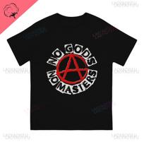 Anarchija Anarchistų Simboliai JOKIŲ DIEVŲ JOKIŲ ŠEIMININKŲ Spausdinami Marškinėliai Vintage Grunge Vasaros Poliesterio Drabužiai Harajuku Mados Marškinėliai S