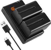 DSTE 2vnt NP-F730 NP-F750 NP-F770 (5000mAh/7.4V) baterijos įkroviklis, suderinamas su "Sony" CCD-SC5, DCR-TRV820K, CCD-SC65, DCR-TRV9, CCD-TRV82, DCR-TRV900, CCD-TR3000, CCD-TRV85, DC RR-VX20 0, CCD-TR3300 fotoaparatu