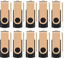 EASTBULL 16GB USB 2.0 "Flash" atminties kortelė, 10 vnt., aukso spalvos