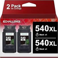 ECHALLENGE PG-540 XL "Canon" spausdintuvų kasetės 540 XL Suderinamos daugkartinės kasetės, skirtos TS5150 MG3650 MG3600 MG4250 MX475 MX375 MX535 MG3150 MG3500 (2 juodos spalvos)