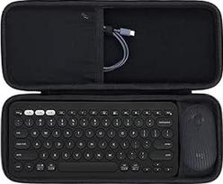 Kietas kelioninis apsauginis dėklas, skirtas "Logitech Pebble 2 Combo" K380s K380 klaviatūrai ir M350 Pebble pelei (juodas)