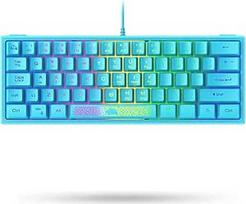 LexonElec K61 60% Blue Mini žaidimų klaviatūra PC RGB apšvietimas - JK išdėstymo QWERTY klaviatūra - Mechaninė ergonomika - Anti-Ghosting Double Shot klavišų dangteliai - Nešiojamajam kompiuteriui