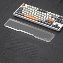 MAMBASNAKE riešo atrama klaviatūrai, ergonomiška akrilo klaviatūros pagalvėlė TKL 80% klaviatūrai - klaviatūros riešo atrama biurui / žaidimams / rašymui / nešiojamajam kompiuteriui - skaidrus akrilas - neslystančios guminės kojelės
