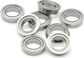 MF148zz 8 x 14 x 4 mm ABEC-7 mini metaliniai rutuliniai guoliai su dviguba apsauga ir flanšu (10 vnt.)