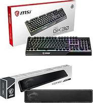 MSI "Vigor GK30 DE" žaidimų klaviatūra + "Vigor WR01" žaidimų riešo atrama