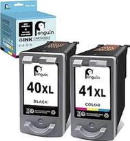 Penguin 40 XL 41 XL spausdintuvo kasetės, skirtos Canon PG-40 CL-41, skirtos MP150 MP210 MP450 iP2600 (1 juoda, 1 spalvota)