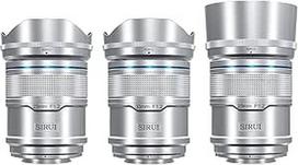 SIRUI Sniper F1.2 automatinio fokusavimo objektyvo rinkinys, 23 mm, 33 mm, 56 mm, plataus kampo APS-C fotoaparato objektyvas, X tvirtinimo objektyvas, skirtas X-H2s, X-T5, X-M5, X-S20 (AS-3S-XS, X tvirtinimas, sidabrinis)