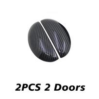 For Toyota Aygo MK1 2006 Peugeot 107 Citroen C1 2005~2014 AB10 AB20 AB30 Auto Chrome Auto Door External Handle Car Accessories Carbon Fiber 2pcs