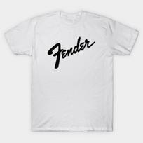 Men Black Print T-shirt Fender No-Cut Transfer Paper Print Cotton Tshirt 3XL balta