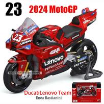 Maisto 1:18 2024 Ducati Lenovo komanda #1 Bagnaia Čempionas lenktynininkas Moto GP Lenktyninis lieto lydinio motociklas Modelių kolekcija dovana žaislas