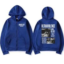 Lana Del Rey Unisex Retro Zipper Hoodie 2023 - Hip Hop Pullover S juoda