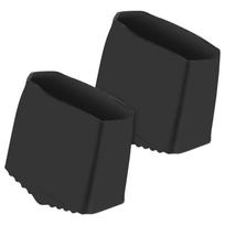 2 vnt. juodos guminės kopėčių kojelių dangteliai, neslystančios pagalvėlės, 2x4 cm kvadratiniai stabilizatoriai, apsauginiai kojelių dangteliai namų baldų kojoms juoda