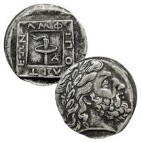 Ancient Rome, Zeus, Ancient Greece, Silver Coins, Olympus, Torch of the Gods, Coins, Carvings, Homeric Gifts, Christmas gift, Stocking stuffers