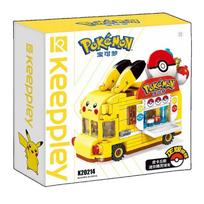 Anime Pokemon Pikachu Mini Animacinis Elfų Kamuoliukas Automobilis Maisto Furgonas Statybiniai Blokeliai PASIDARYK pats Modelis Surinktas Blokelis Plyta Vaikams Dėlionės Žaislai With Box