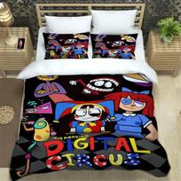 Nuostabus skaitmeninio cirko patalynės komplektas 3D spausdinimas Anime paklodžių komplektas Vienvietis Twin Pilnas Queen King Dydžio Patalynės Komplektas 70x133cm 3pcs