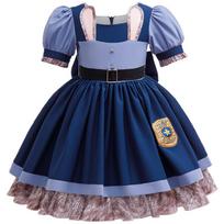 Zootopija 2 Judy Hopps kostiumas mergaitėms Vaikams Policininko Kiškio suknelė su diržu Helovino Cosplay Karnavalo Gimtadienio 100(2T)