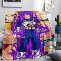 Vegeta Dragon Ball pattern Flannel Blanket, High quality Comfortable for All Seasons, Home Decor, Warmth and Comfort, Perfect for Gifts. 80cm x 120cm